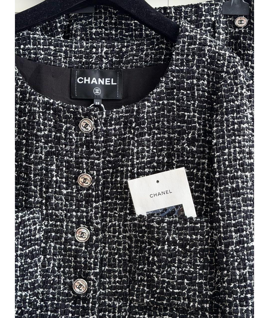 CHANEL Темно-синий твидовый костюм с юбками, фото 4