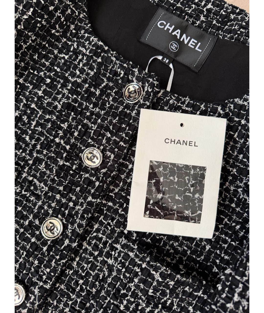 CHANEL Темно-синий твидовый костюм с юбками, фото 6