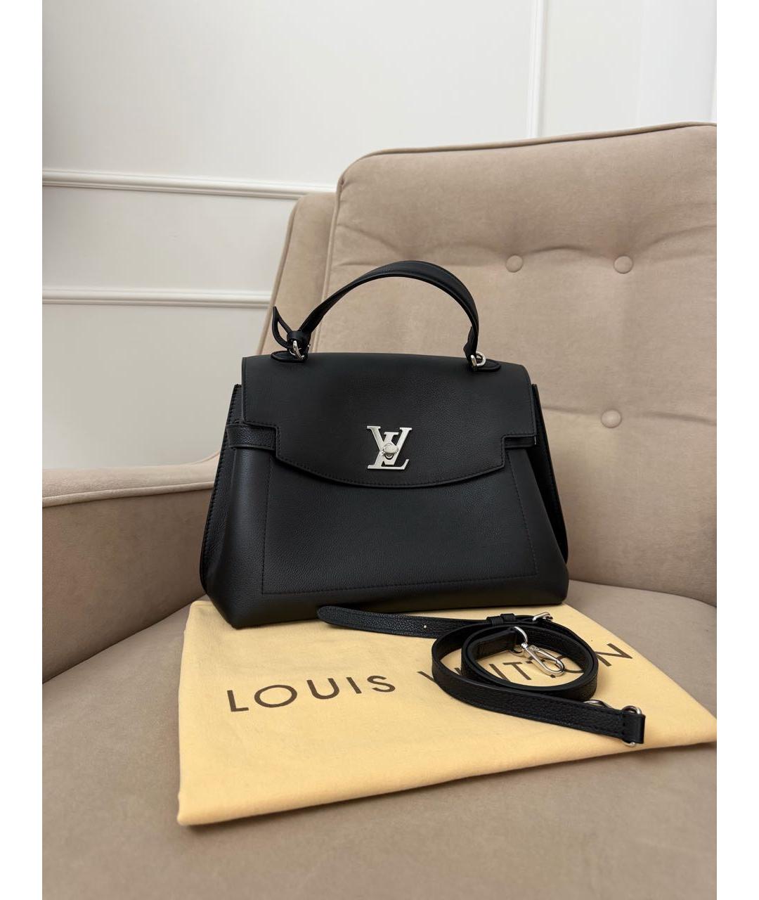 LOUIS VUITTON Черная кожаная сумка через плечо, фото 2