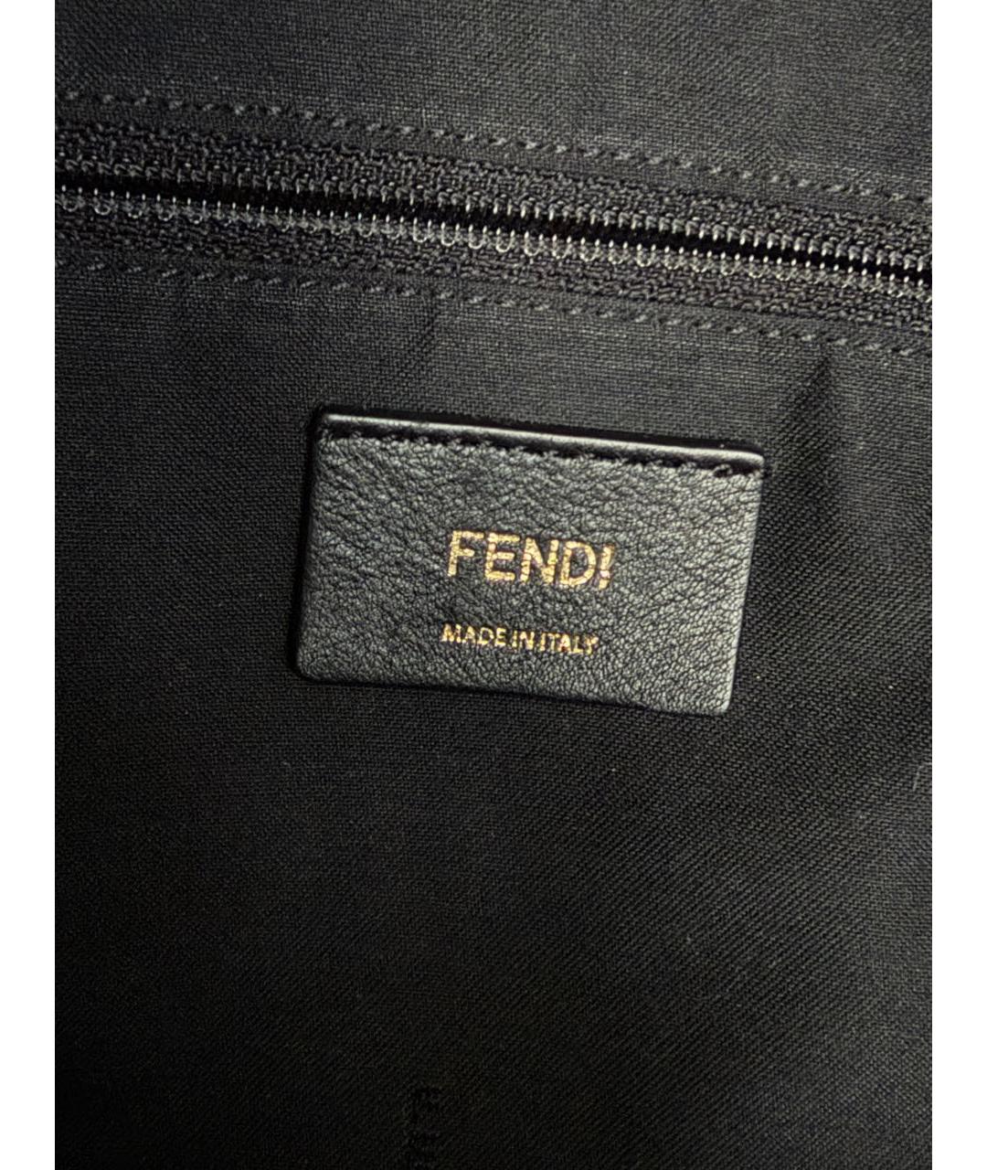 FENDI Черный тканевый рюкзак, фото 4