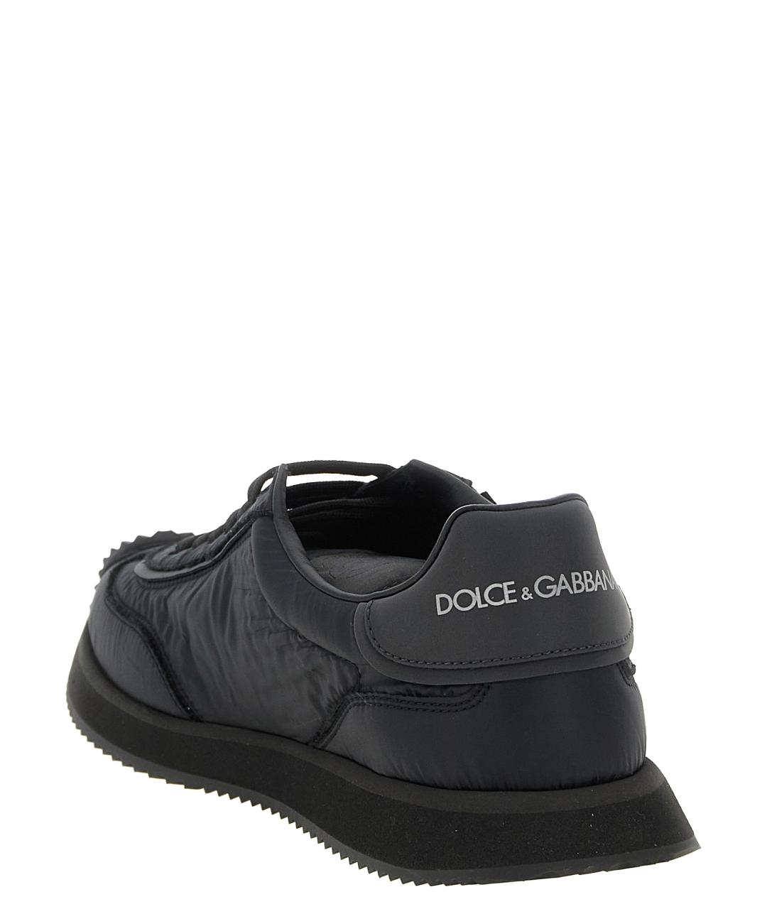 DOLCE&GABBANA Черные низкие кроссовки / кеды, фото 3