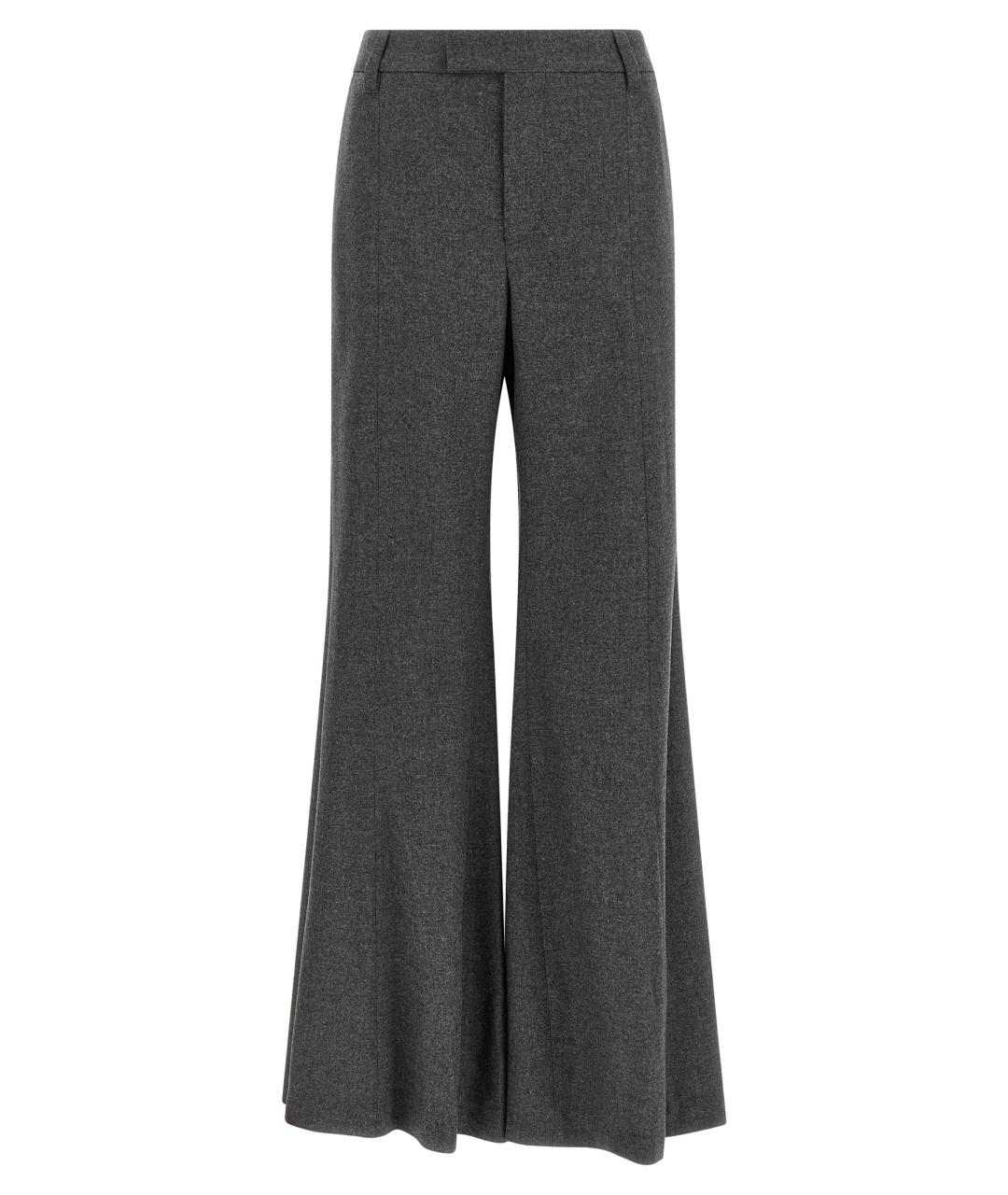 BRUNELLO CUCINELLI Серые шерстяные брюки широкие, фото 1