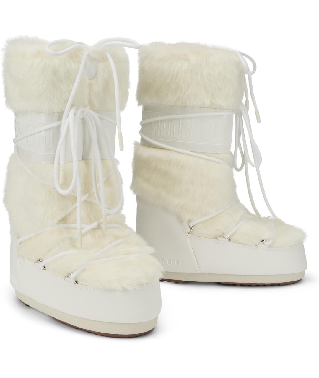 MOON BOOT Белые синтетические сапоги, фото 2