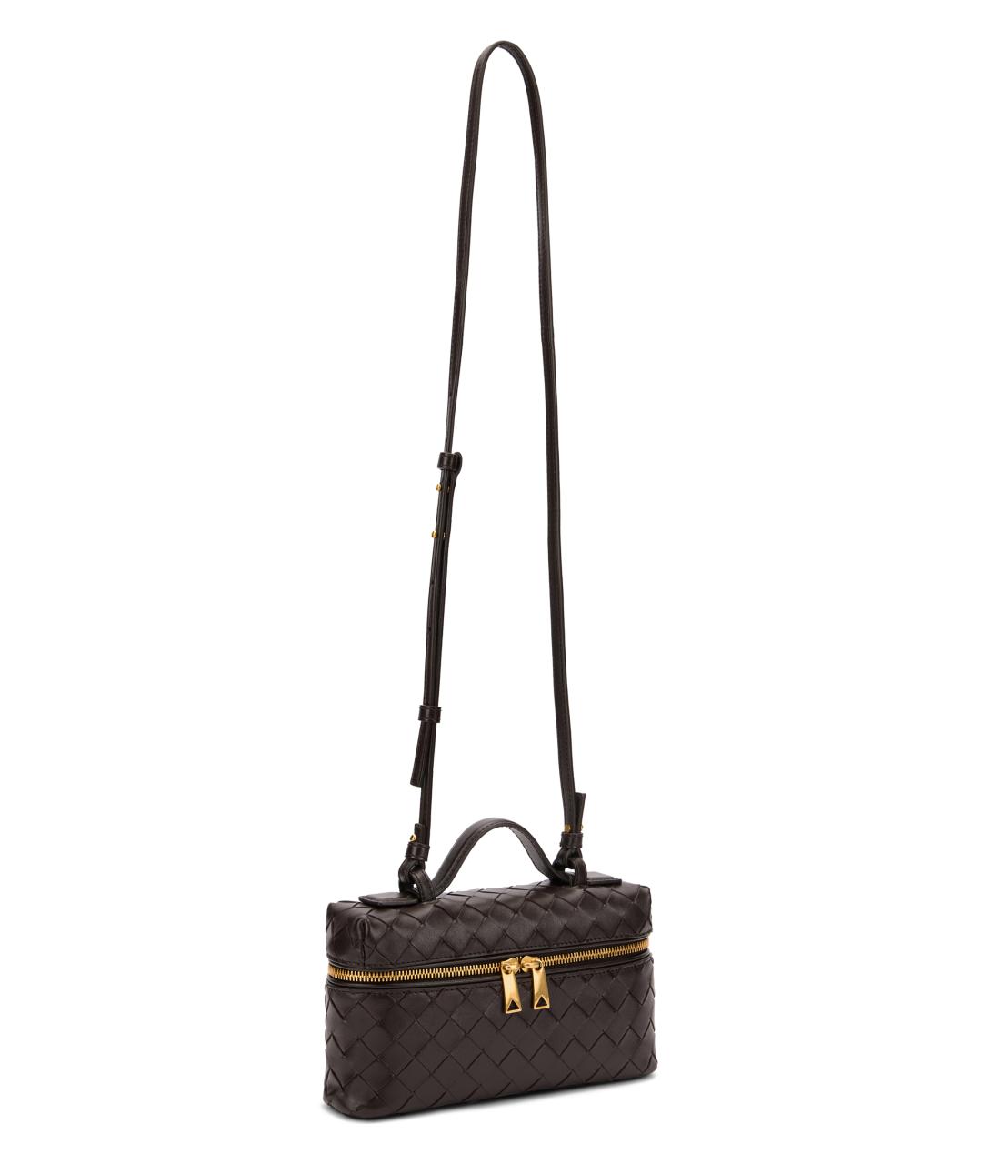BOTTEGA VENETA Коричневая кожаная сумка через плечо, фото 3