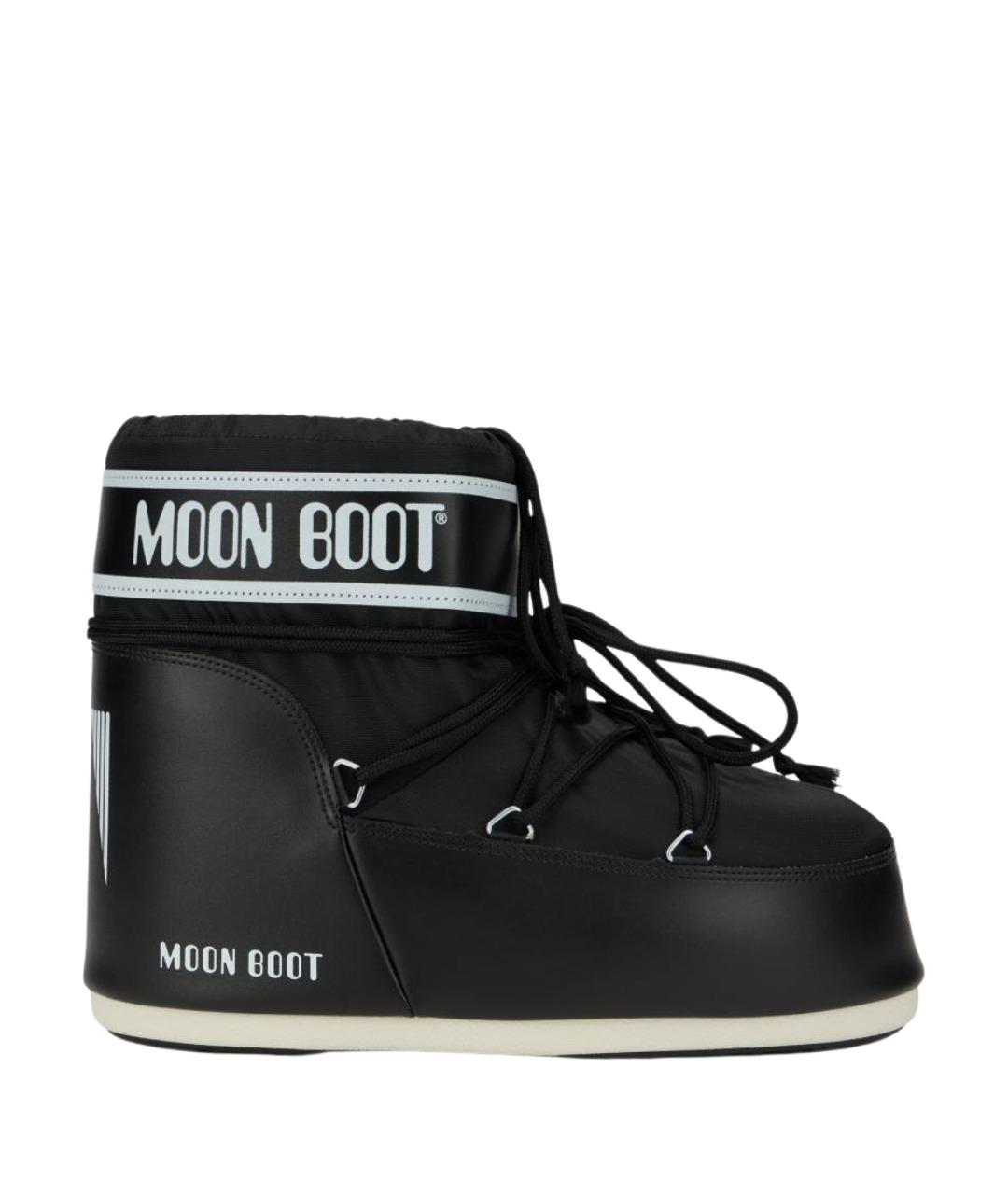 MOON BOOT Черные синтетические высокие ботинки, фото 1