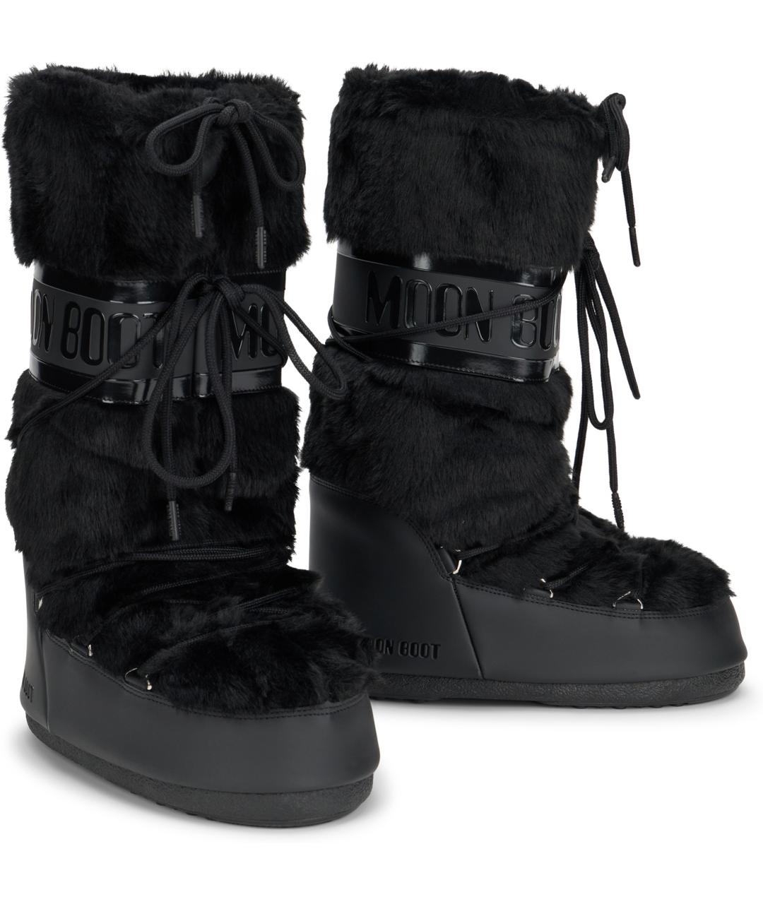 MOON BOOT Черные синтетические сапоги, фото 2