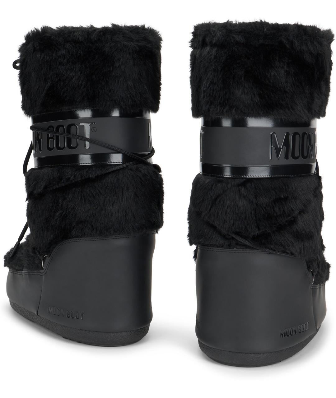 MOON BOOT Черные синтетические сапоги, фото 3