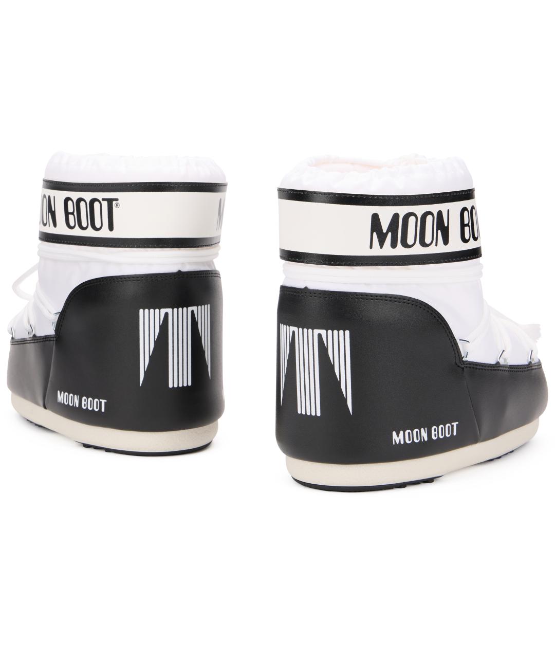 MOON BOOT Белые синтетические высокие ботинки, фото 3