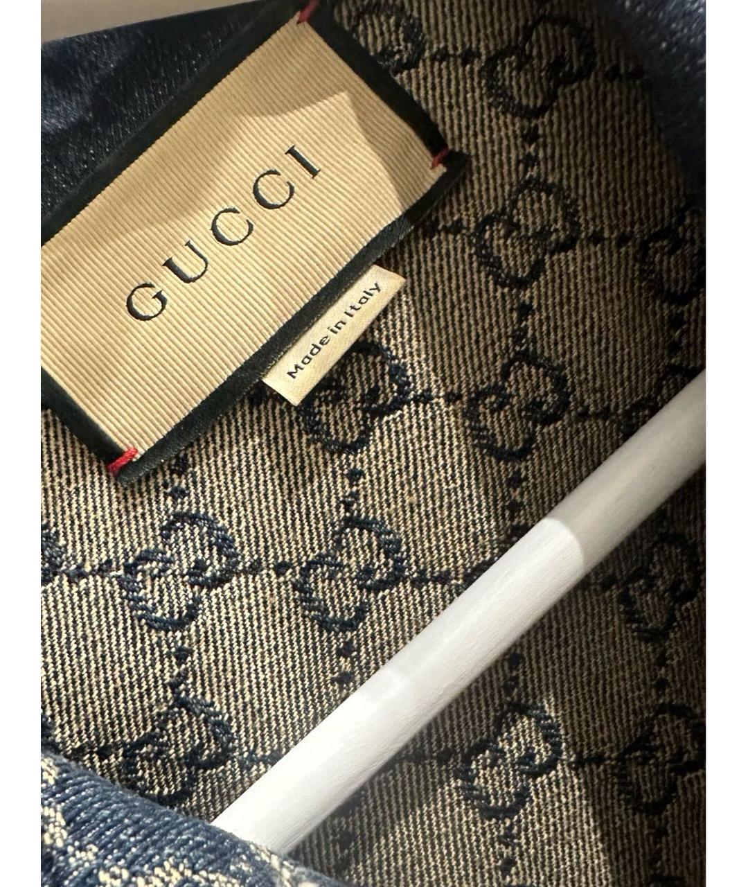 GUCCI Темно-синий деним жакет/пиджак, фото 3