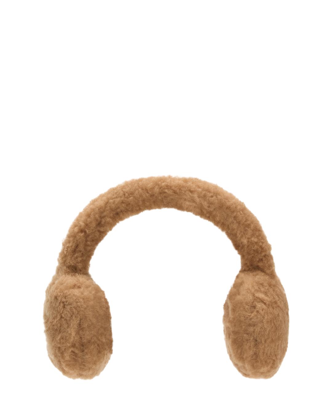 MAX MARA Бежевые шерстяные наушники, фото 1