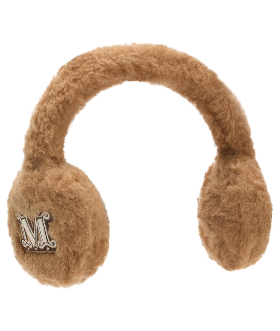 MAX MARA Бежевые шерстяные наушники, фото 3