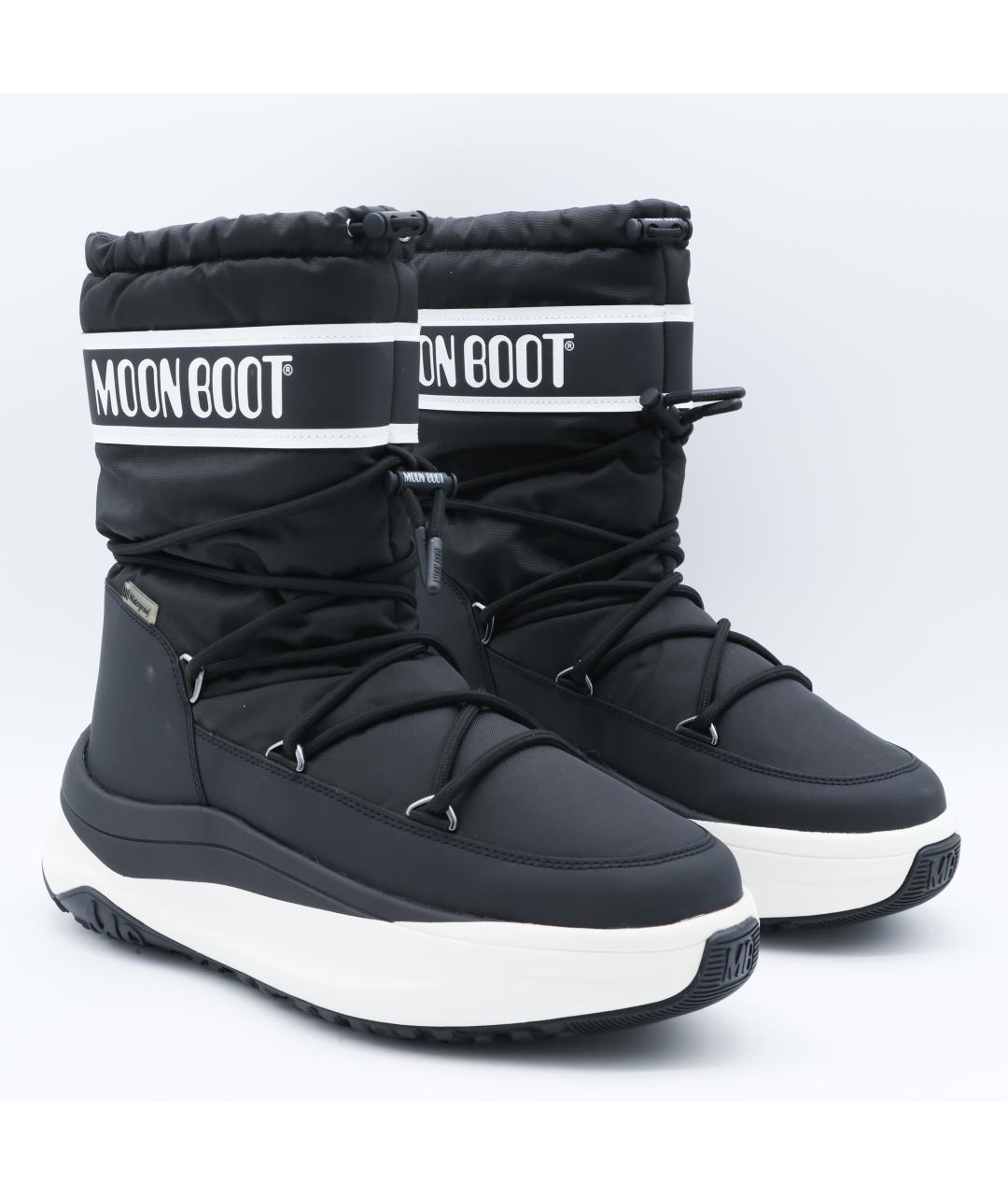 MOON BOOT Черные синтетические высокие ботинки, фото 2