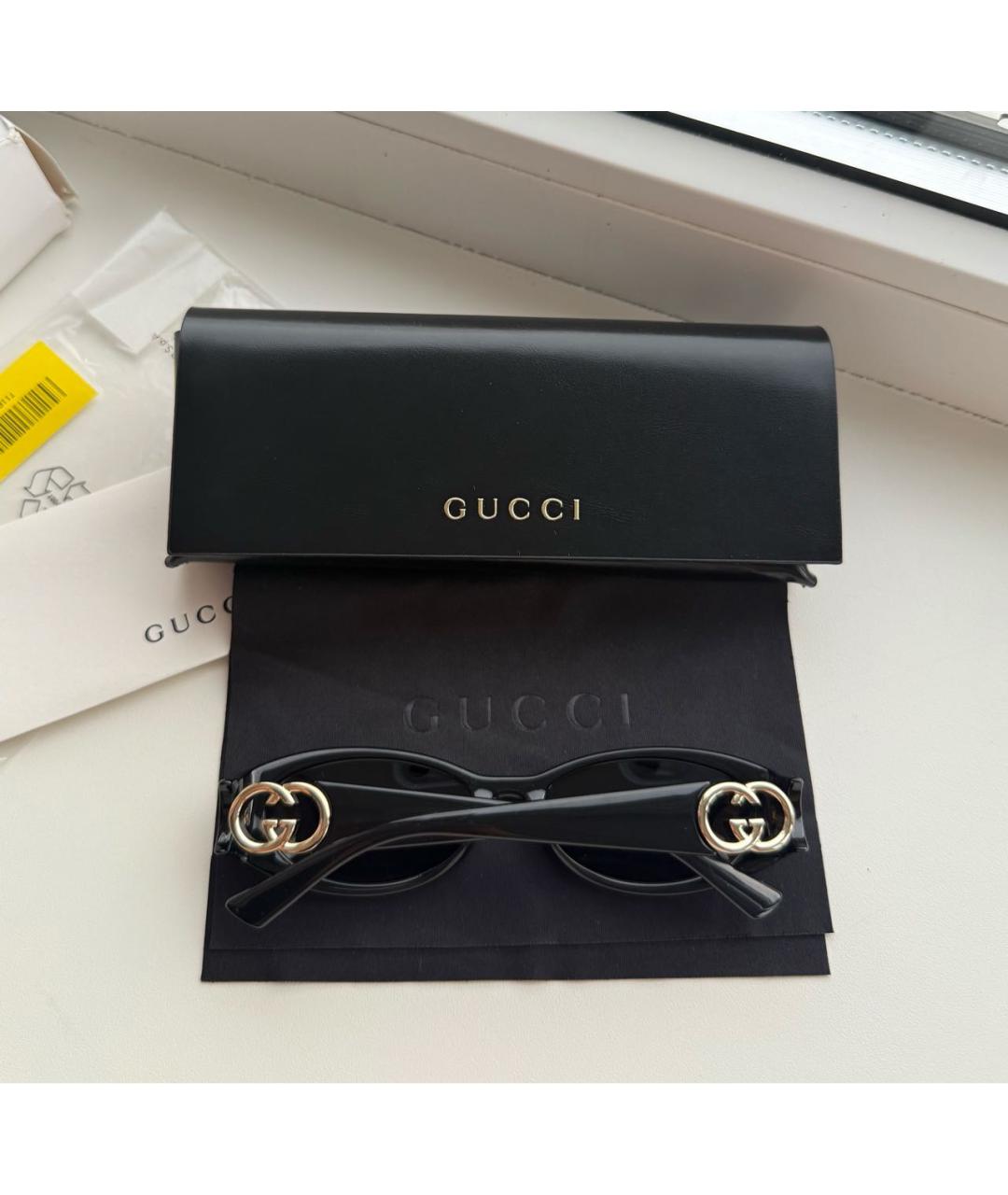 GUCCI Черные пластиковые солнцезащитные очки, фото 3
