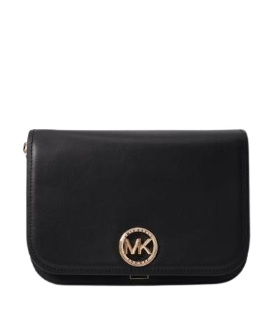 MICHAEL KORS Черная кожаная сумка через плечо, фото 1