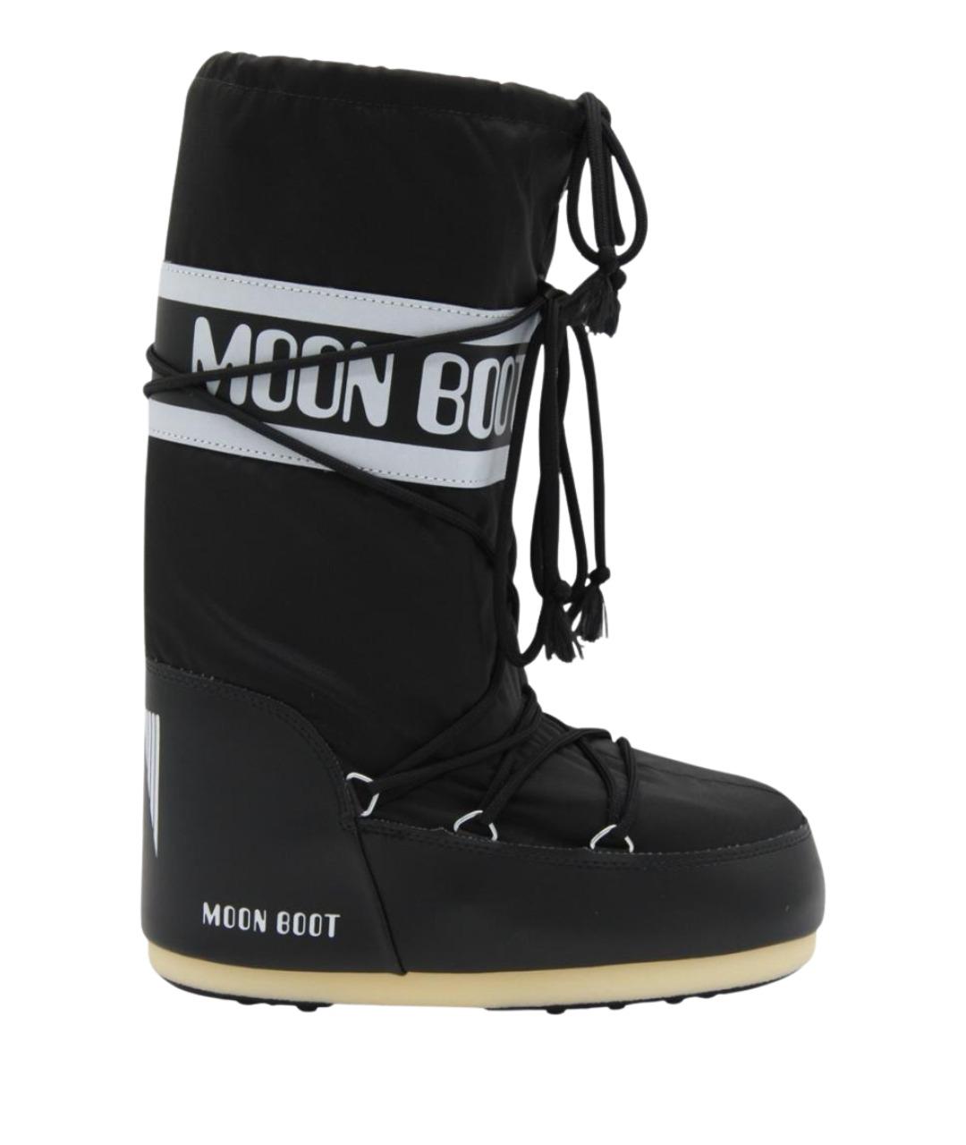 MOON BOOT Черные текстильные сапоги, фото 1