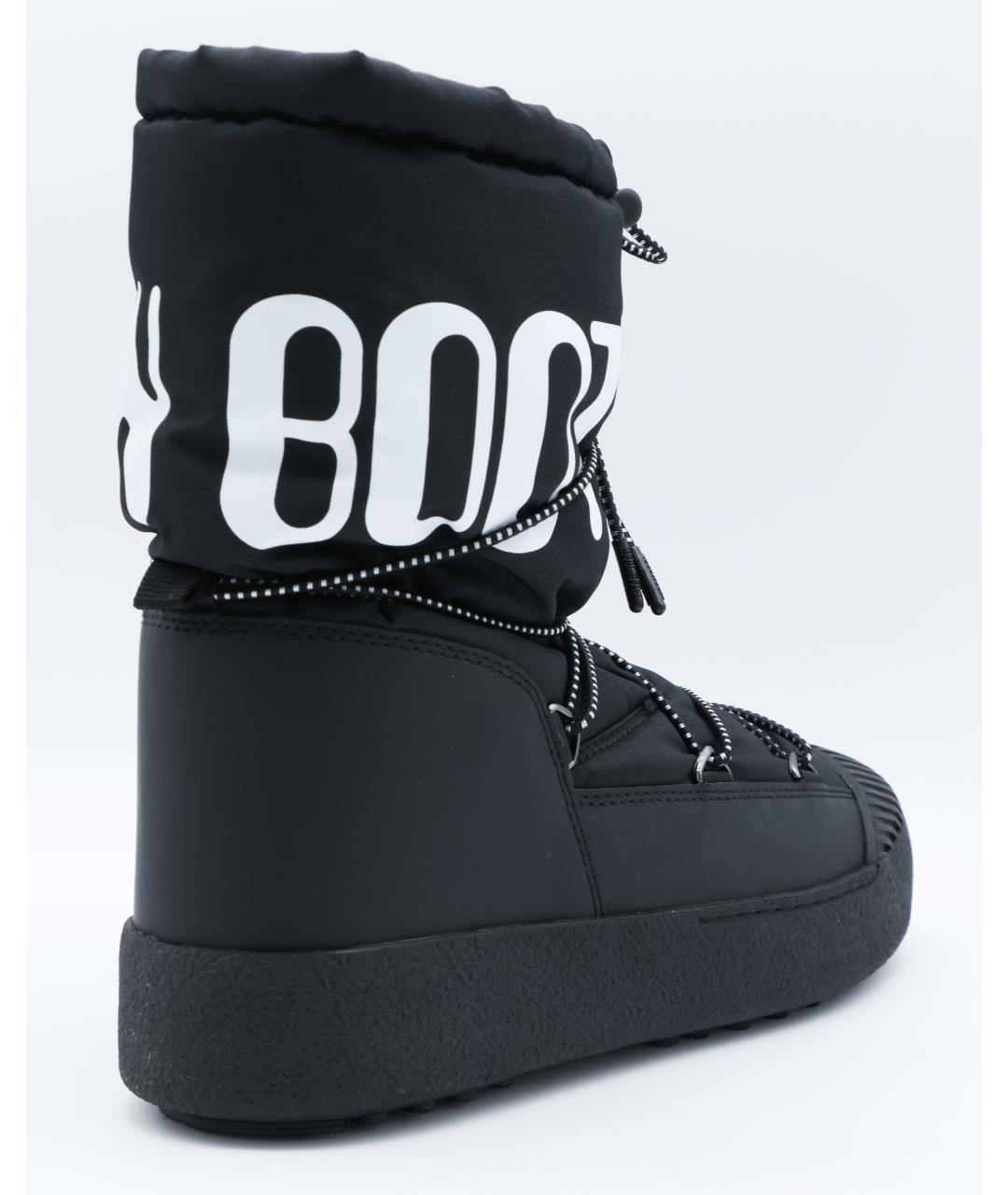 MOON BOOT Черные текстильные высокие ботинки, фото 3