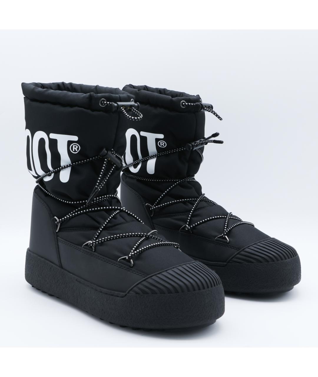 MOON BOOT Черные текстильные высокие ботинки, фото 2