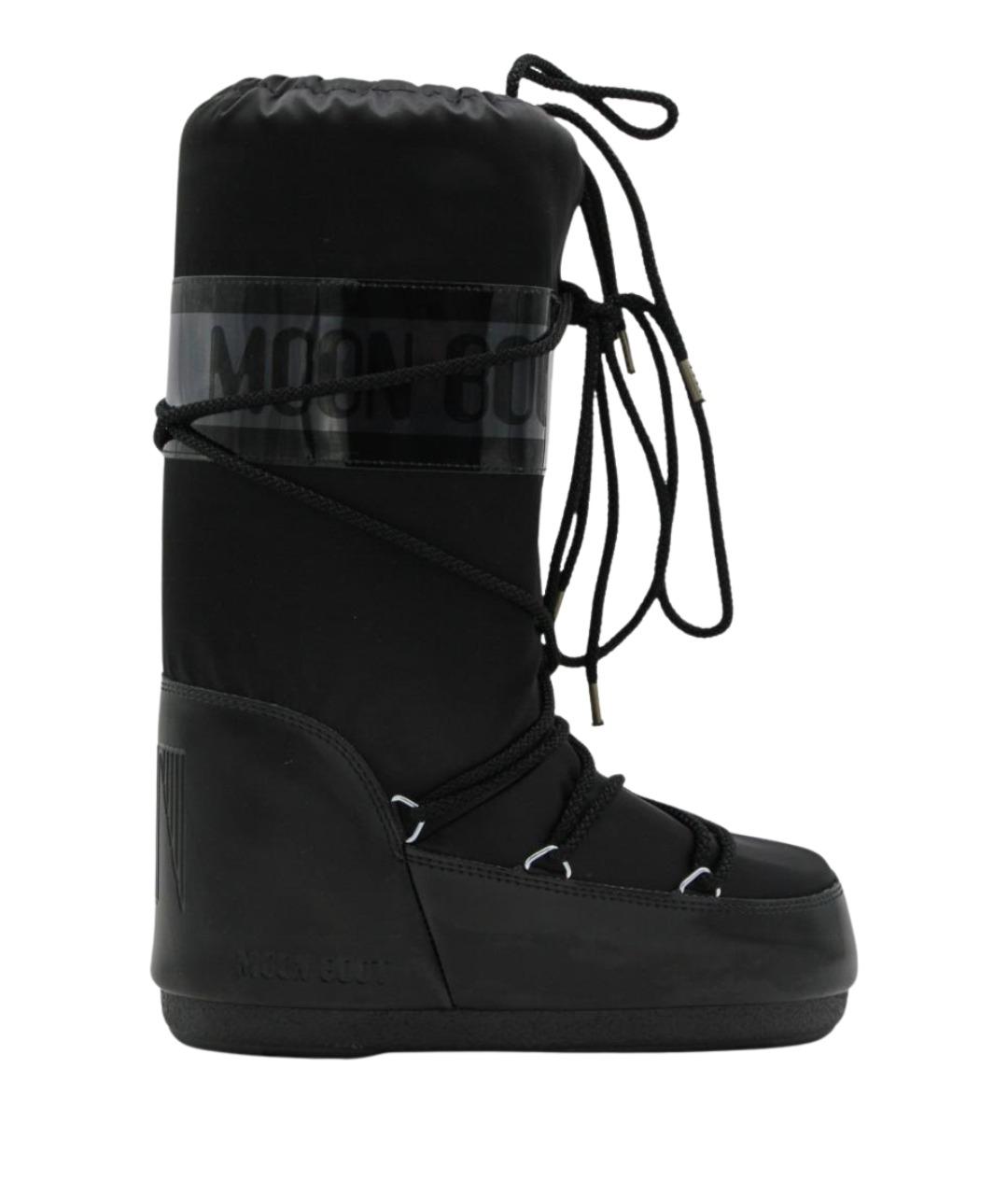 MOON BOOT Черные текстильные сапоги, фото 1