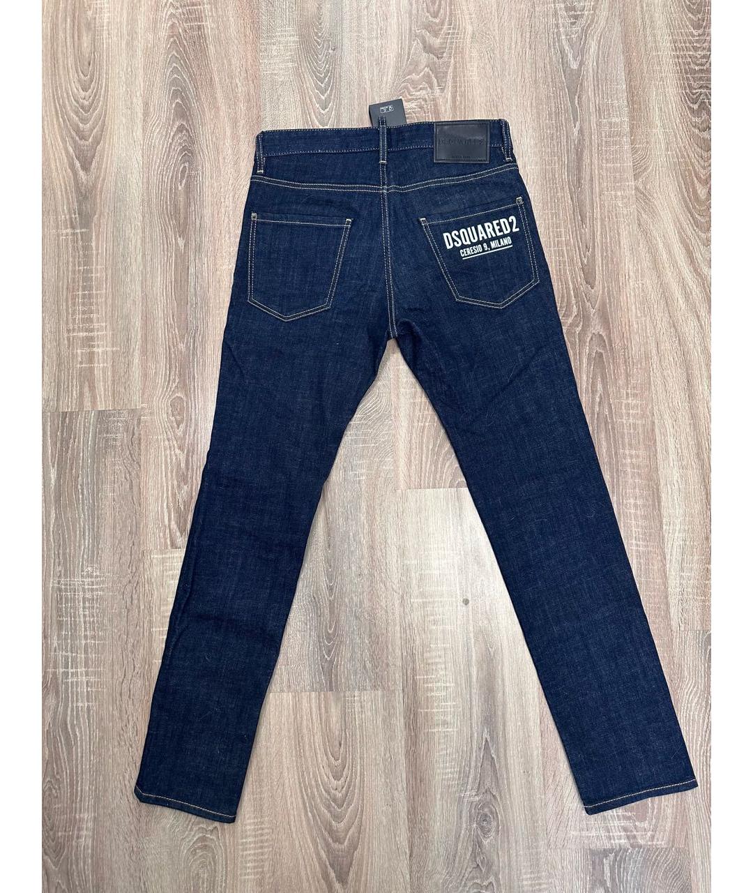 DSQUARED2 Темно-синие хлопковые джинсы скинни, фото 2