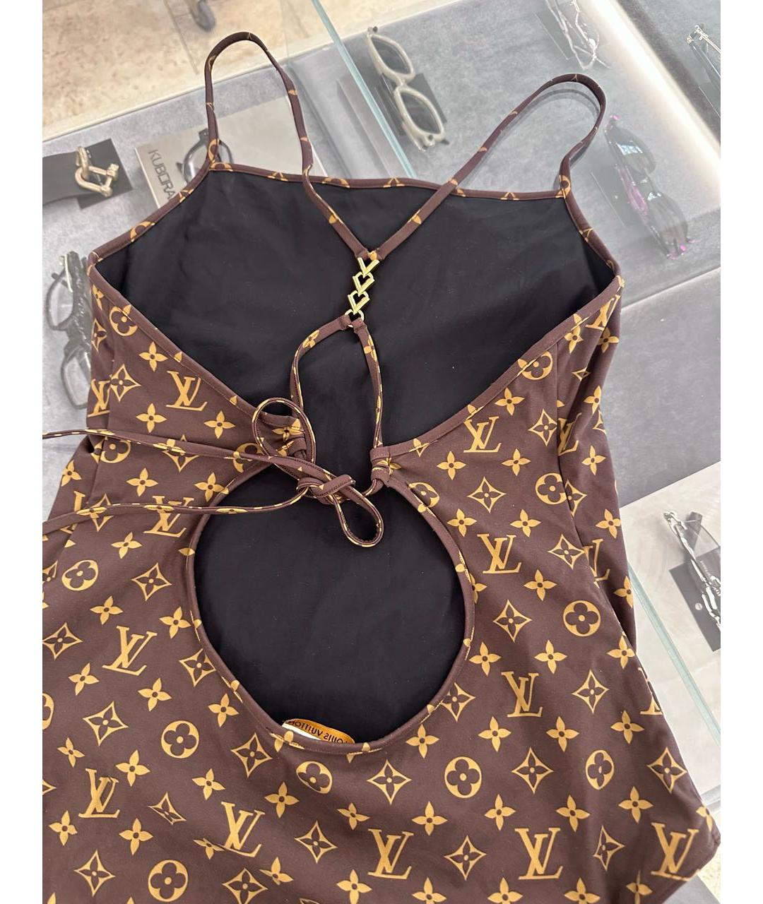 LOUIS VUITTON Коричневый купальник, фото 3