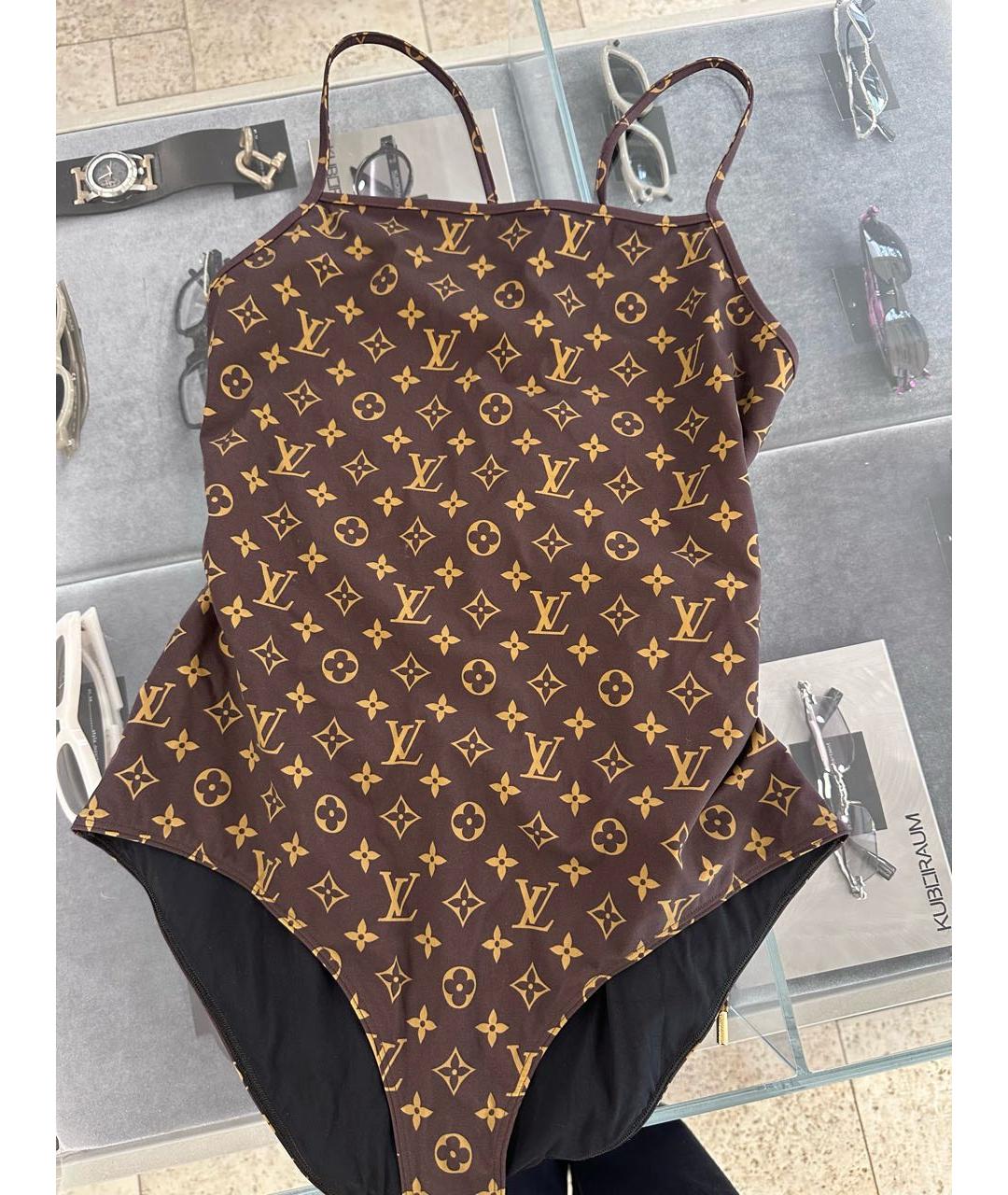 LOUIS VUITTON Коричневый купальник, фото 2