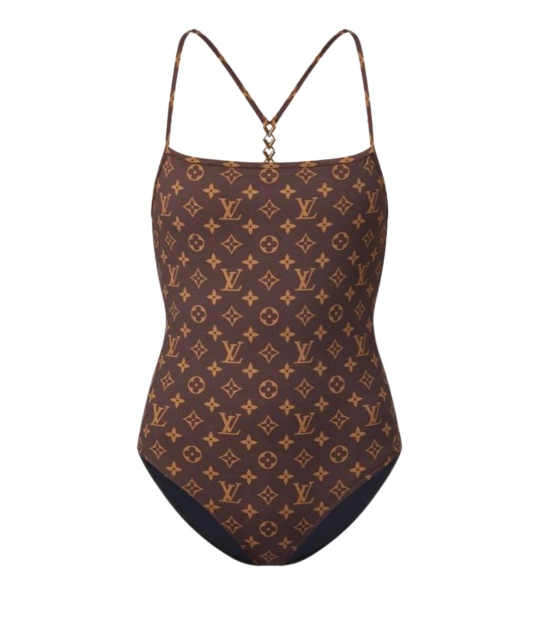 LOUIS VUITTON Коричневый купальник, фото 1