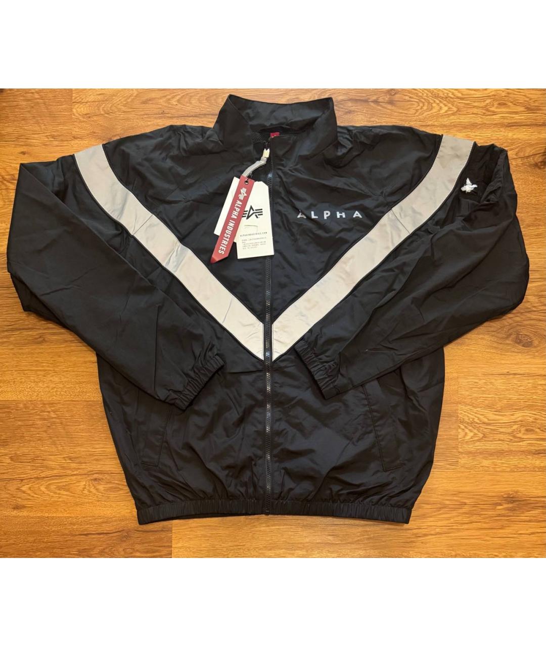 ALPHA INDUSTRIES Черная нейлоновая спортивная куртка, фото 7