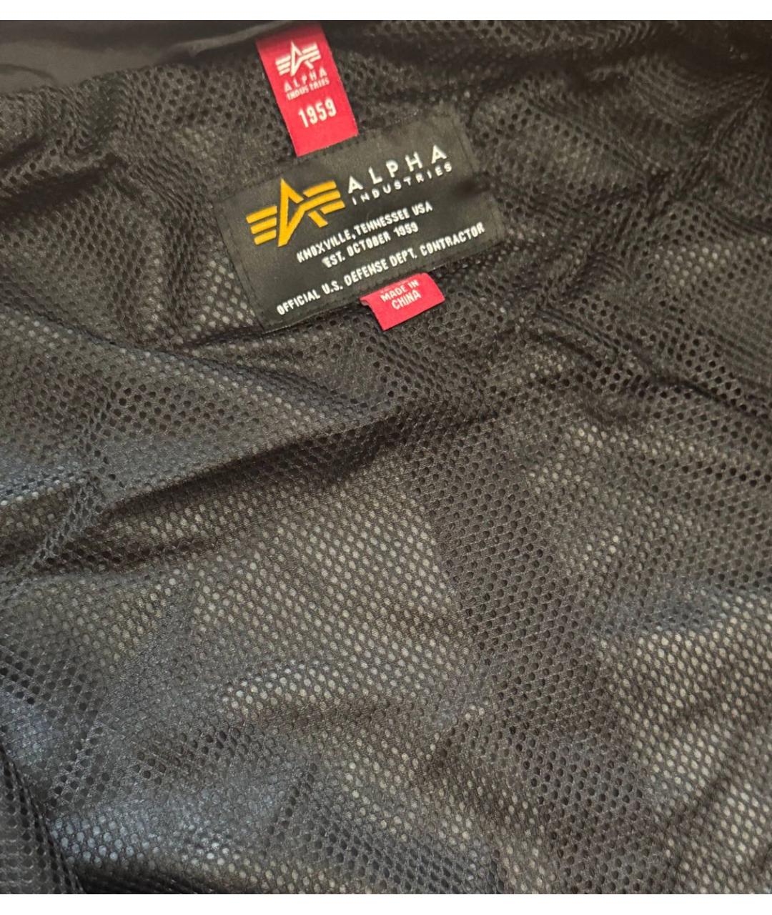 ALPHA INDUSTRIES Черная нейлоновая спортивная куртка, фото 6