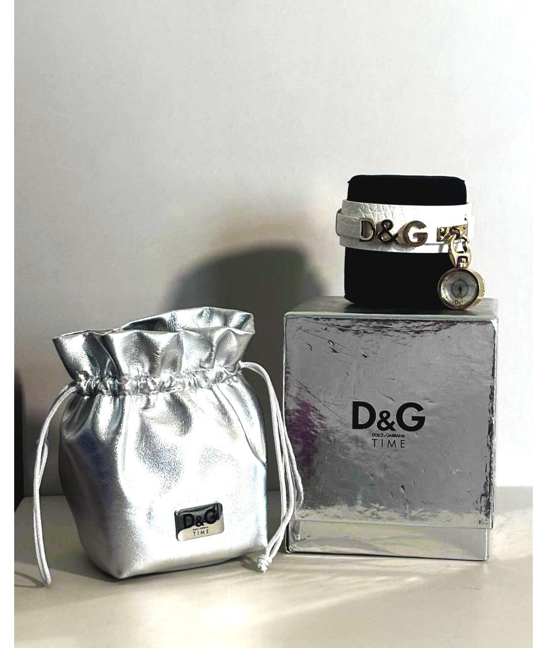 DOLCE&GABBANA Белые кожаные часы, фото 4