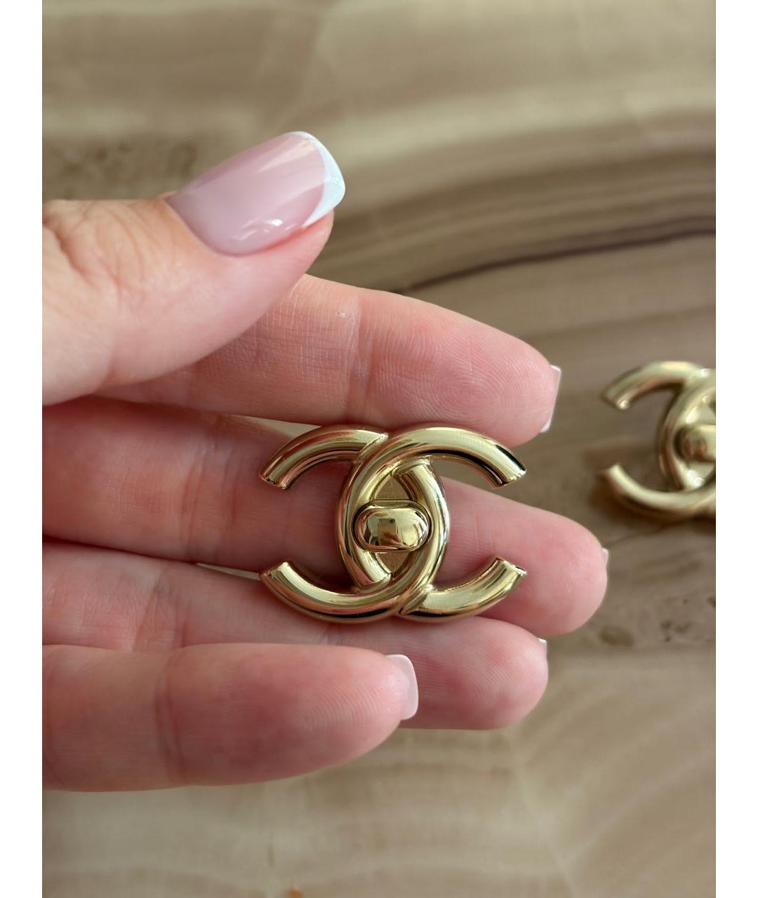 CHANEL Золотые серьги, фото 4