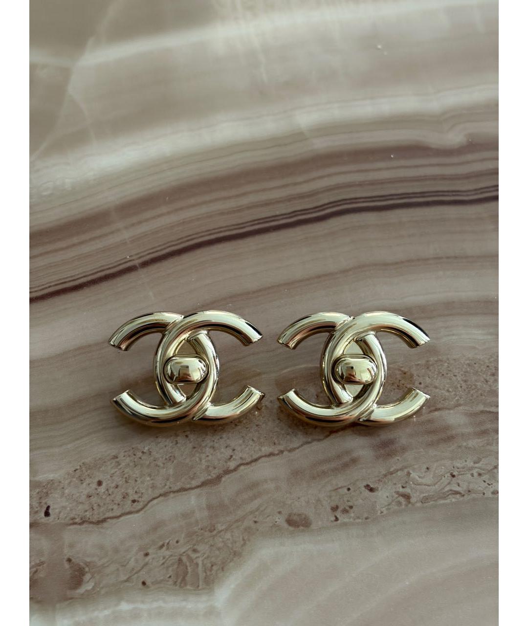 CHANEL Золотые серьги, фото 5