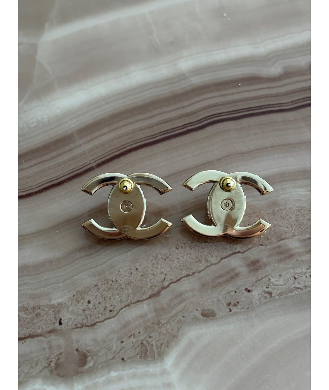 CHANEL Золотые серьги, фото 2