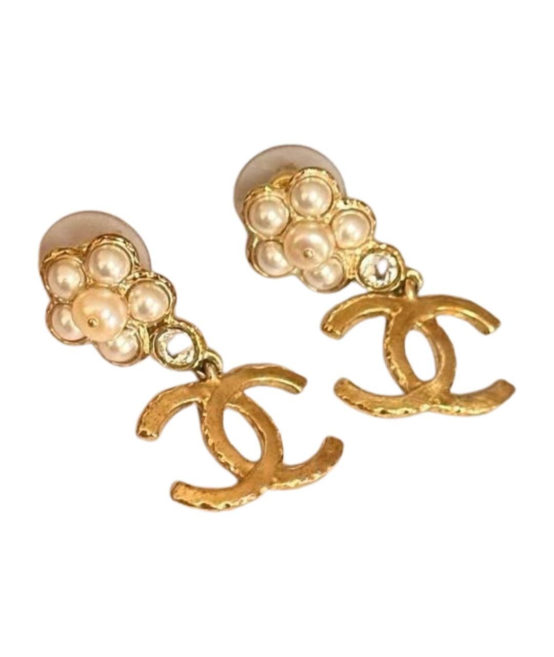 CHANEL Золотые серьги, фото 1