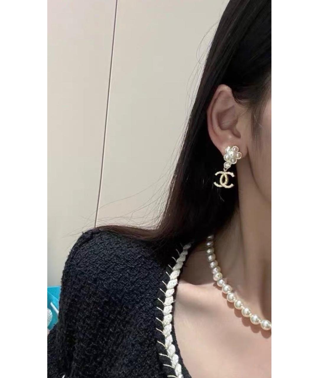 CHANEL Золотые серьги, фото 2