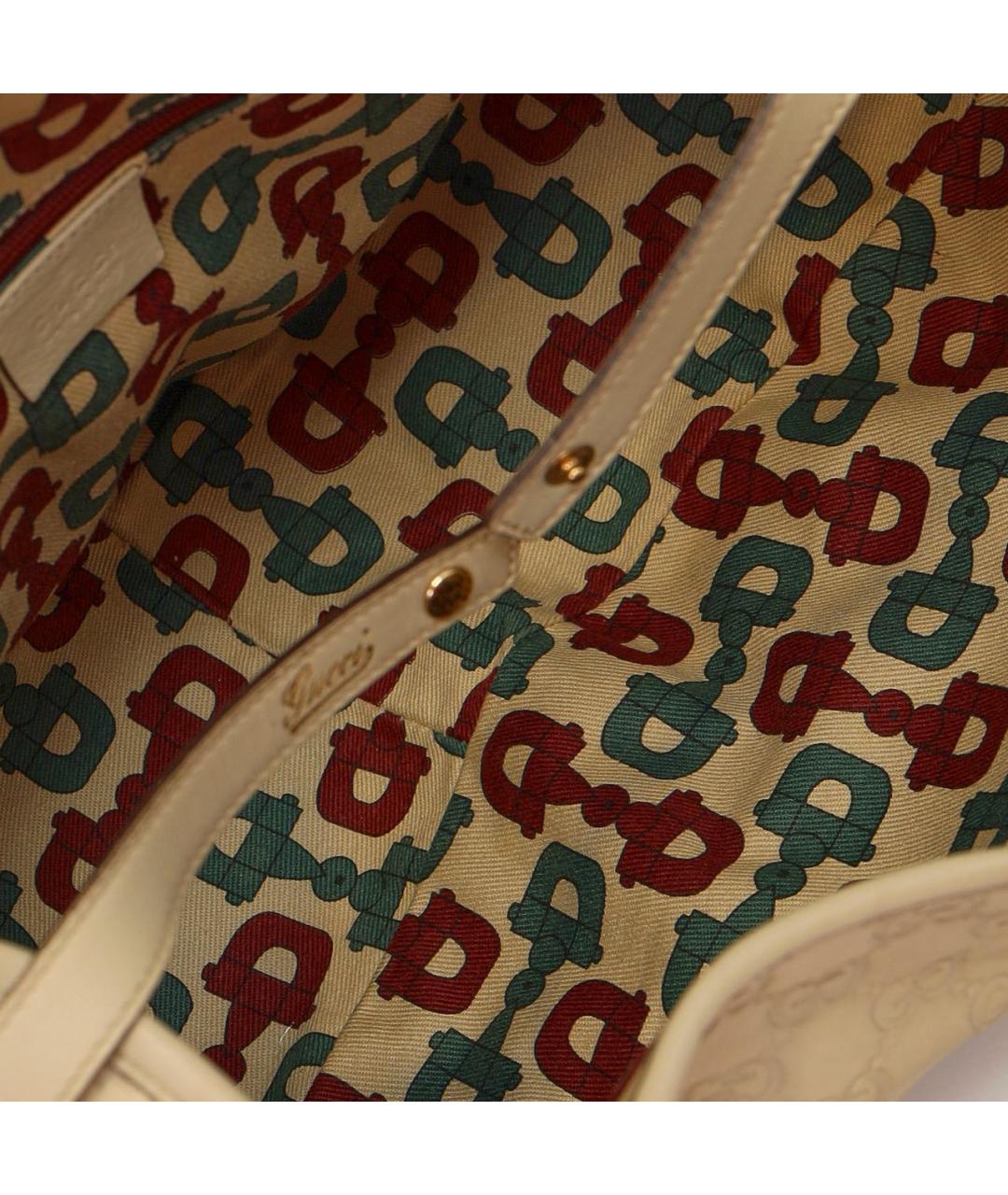 GUCCI Бежевая кожаная сумка через плечо, фото 4