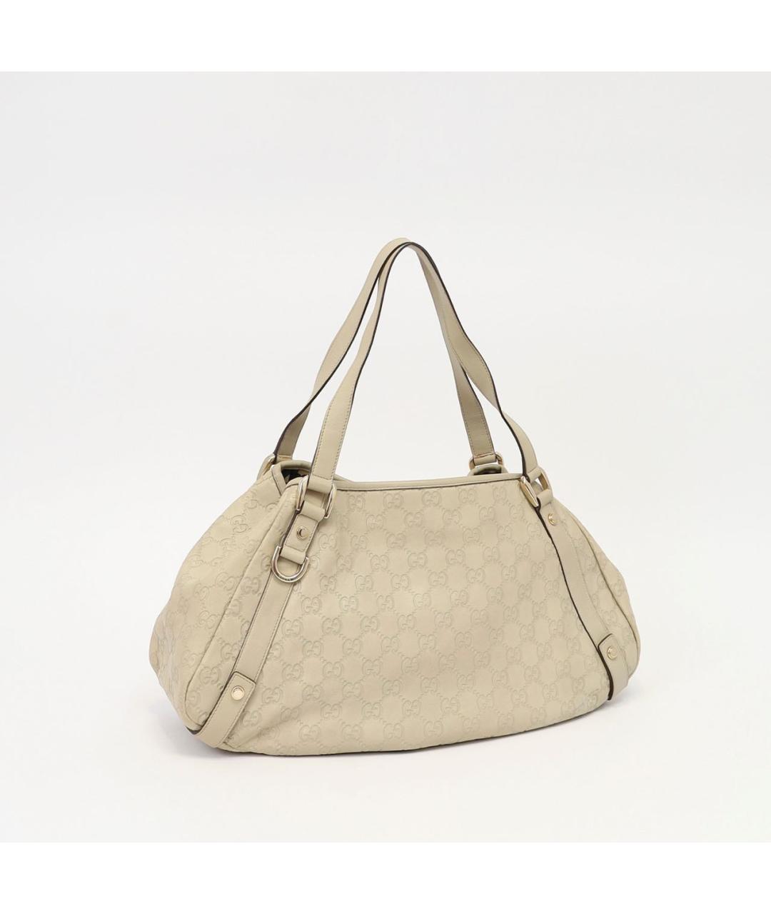 GUCCI Бежевая кожаная сумка через плечо, фото 3