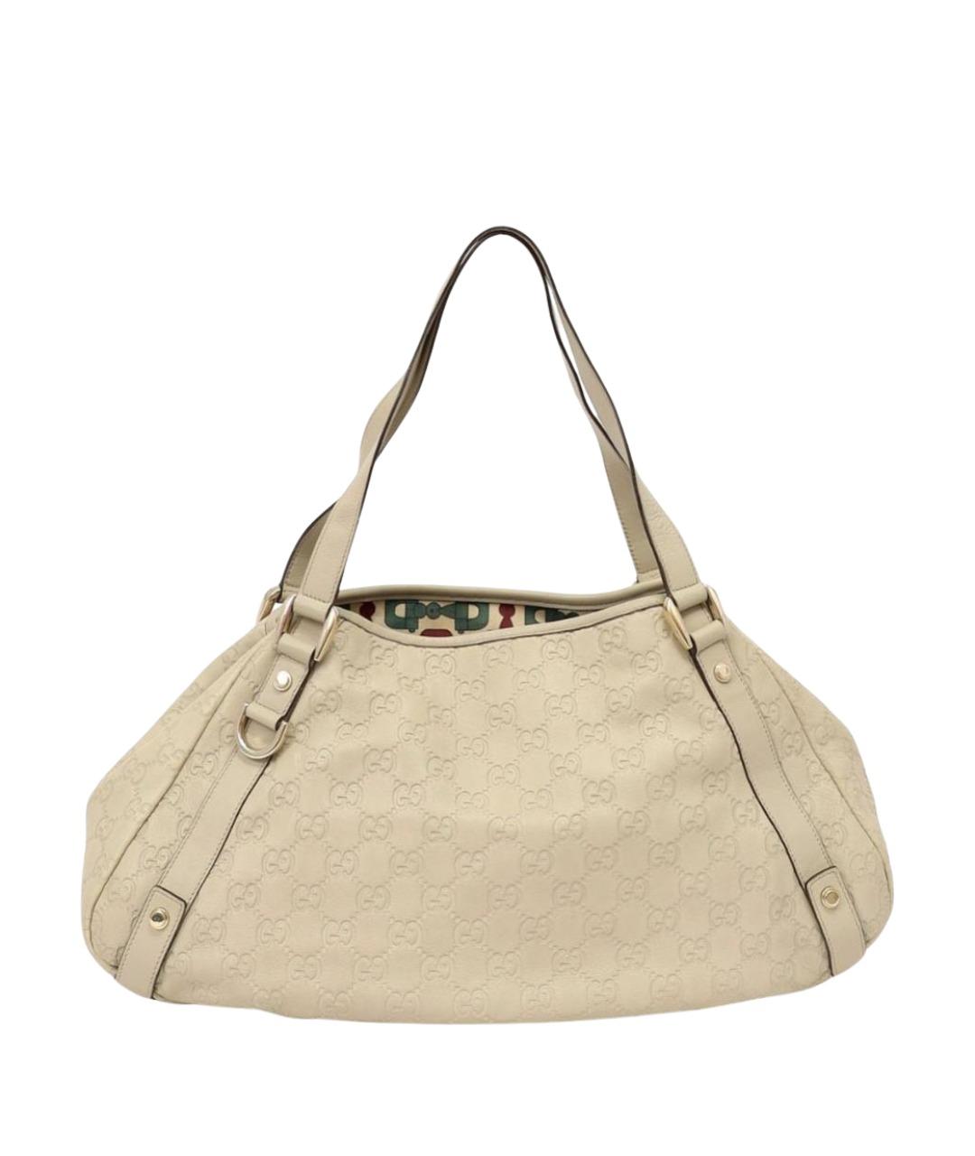 GUCCI Бежевая кожаная сумка через плечо, фото 1