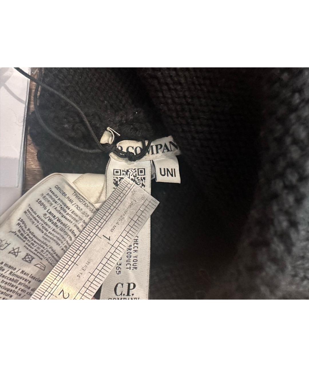 CP COMPANY Черная шерстяная шапка, фото 5