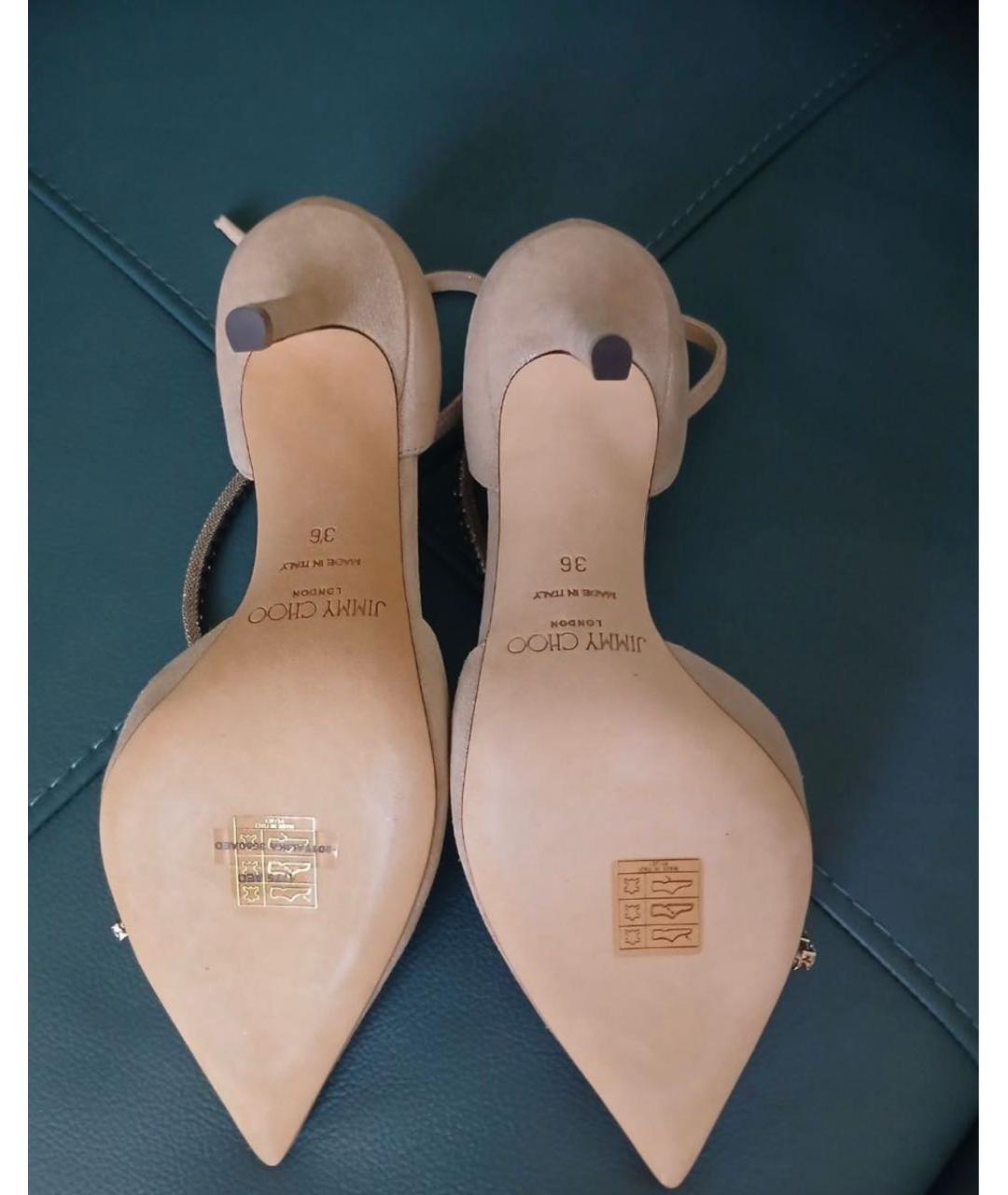 JIMMY CHOO Бежевые туфли, фото 3