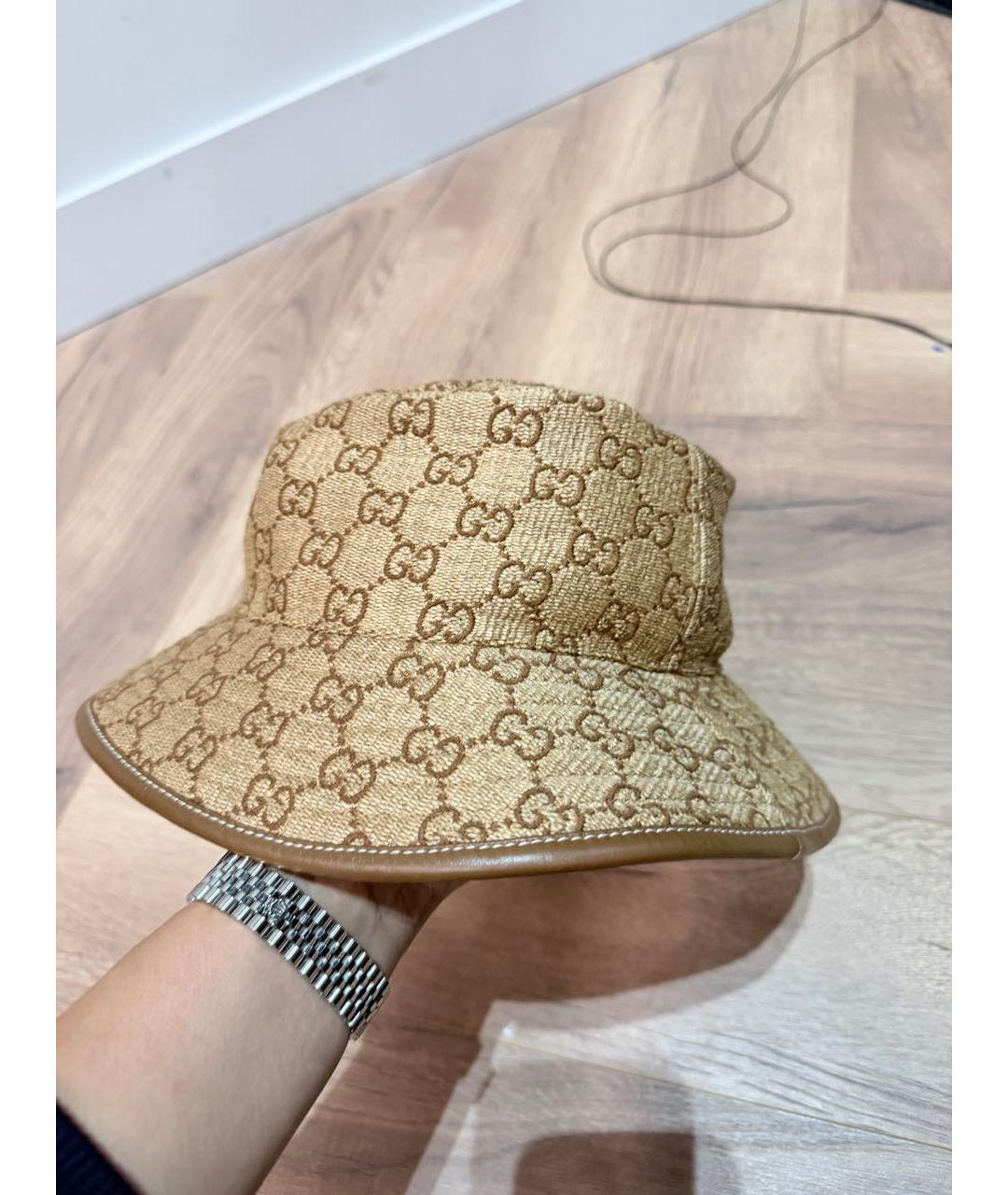 GUCCI Бежевая панама, фото 3