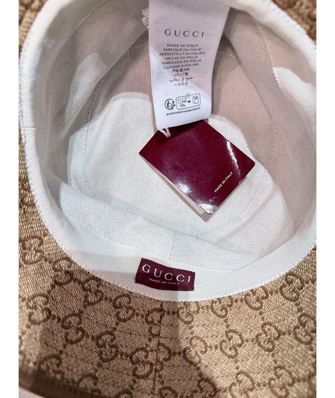 GUCCI Бежевая панама, фото 4