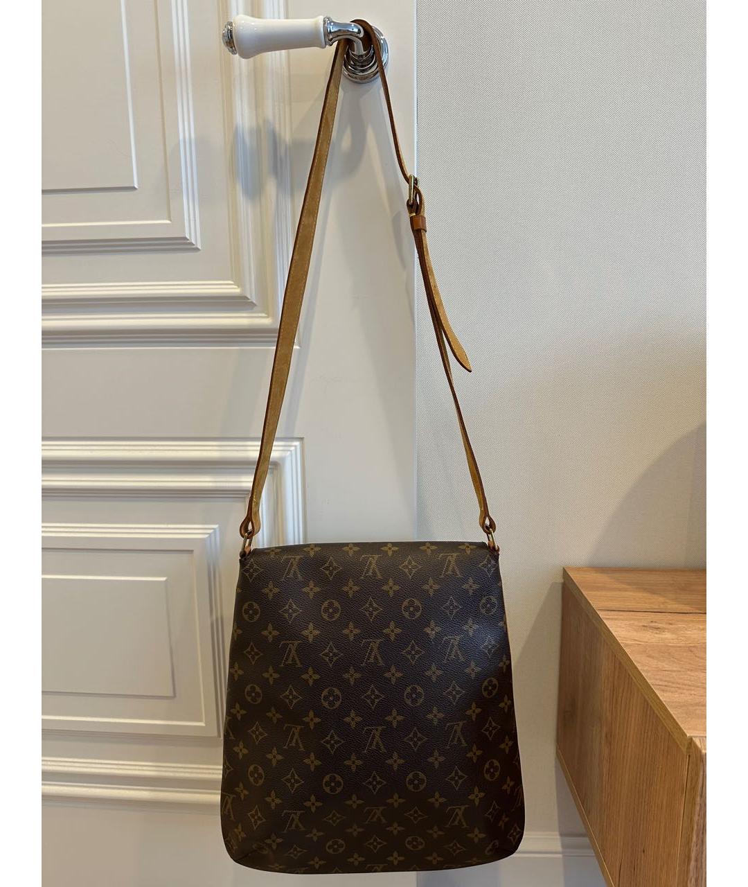 LOUIS VUITTON Коричневая сумка через плечо из канвы, фото 2