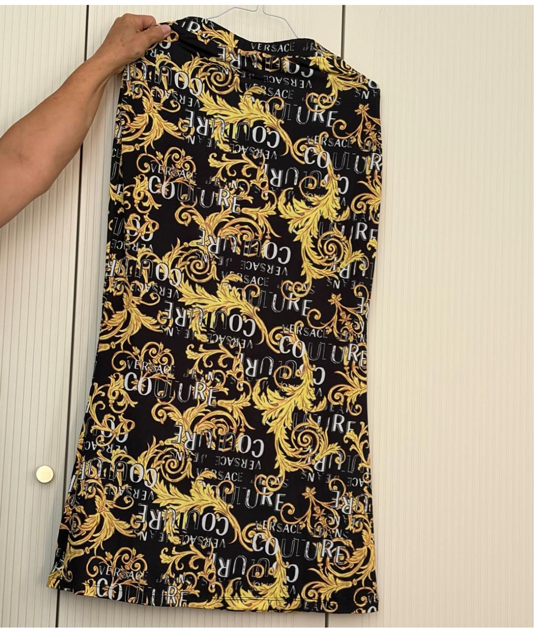 VERSACE JEANS COUTURE Черная юбка миди, фото 6