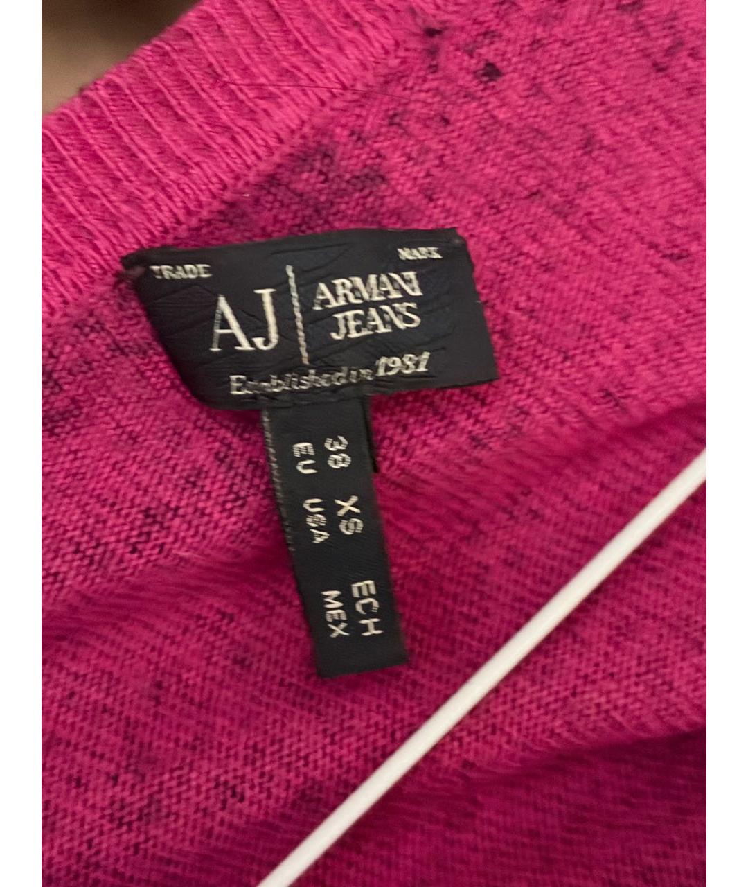 ARMANI JEANS Фуксия джемпер / свитер, фото 3