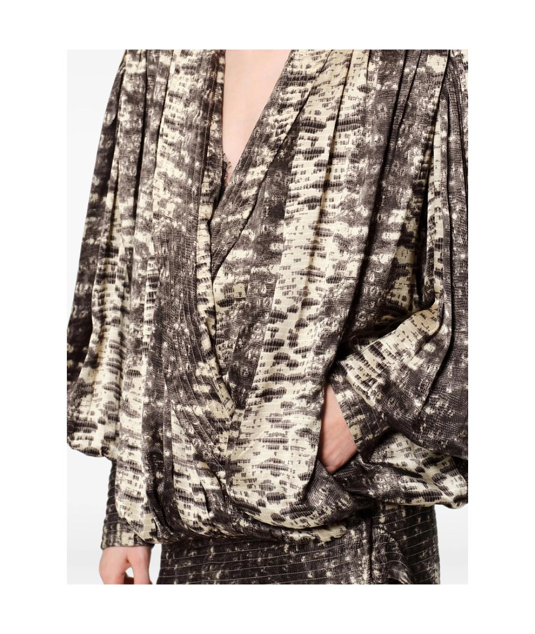 ISABEL MARANT Коричневое полиэстеровое коктейльное платье, фото 2