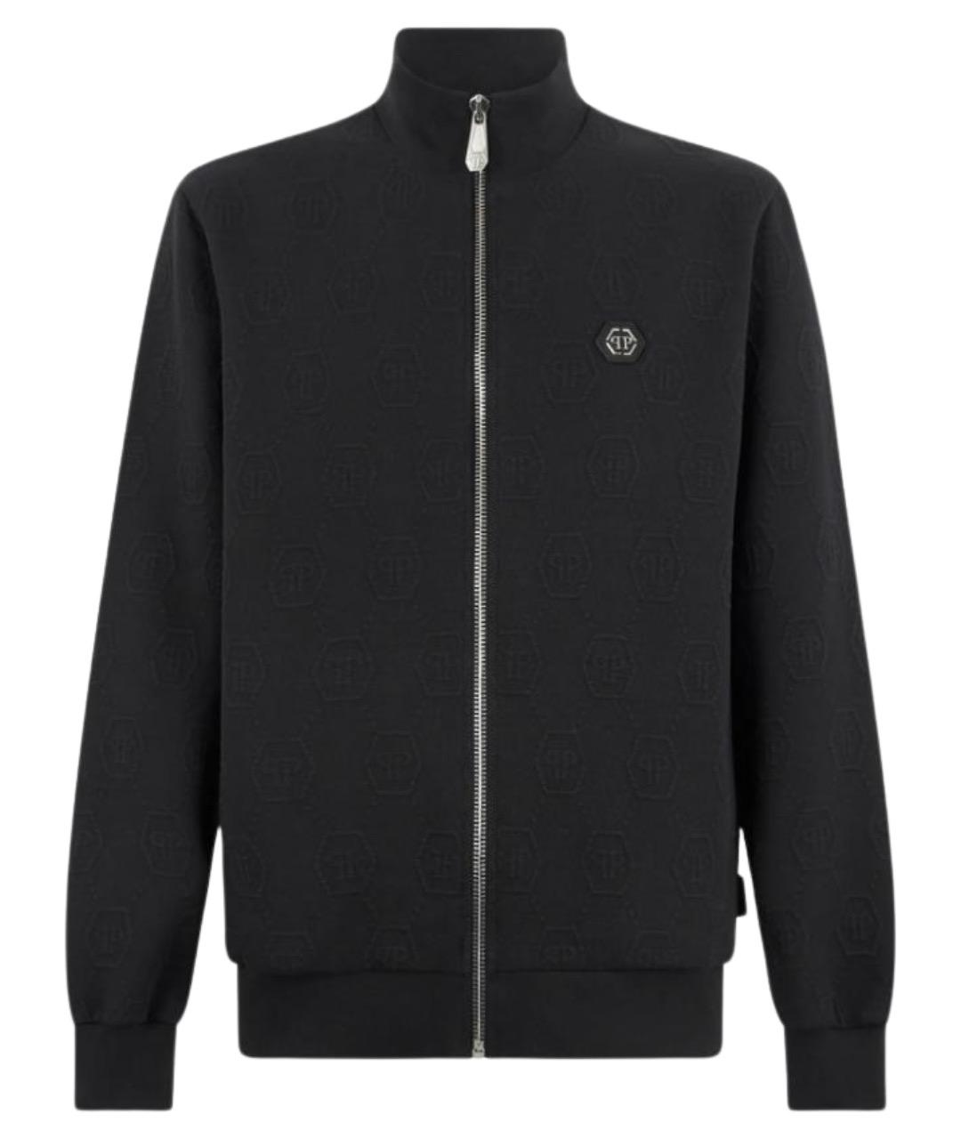 PHILIPP PLEIN Черная полиэстеровая спортивная куртка, фото 1