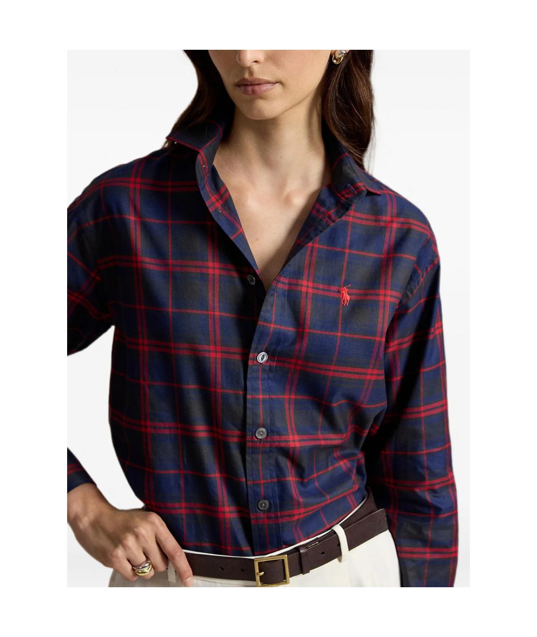 RALPH LAUREN Синяя хлопковая рубашка, фото 4