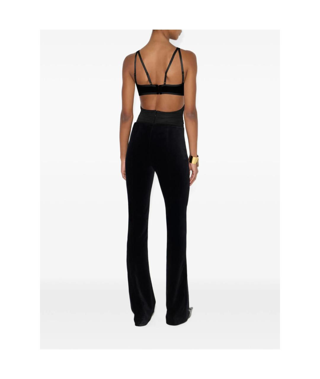 ELISABETTA FRANCHI Черное вискозное боди, фото 3