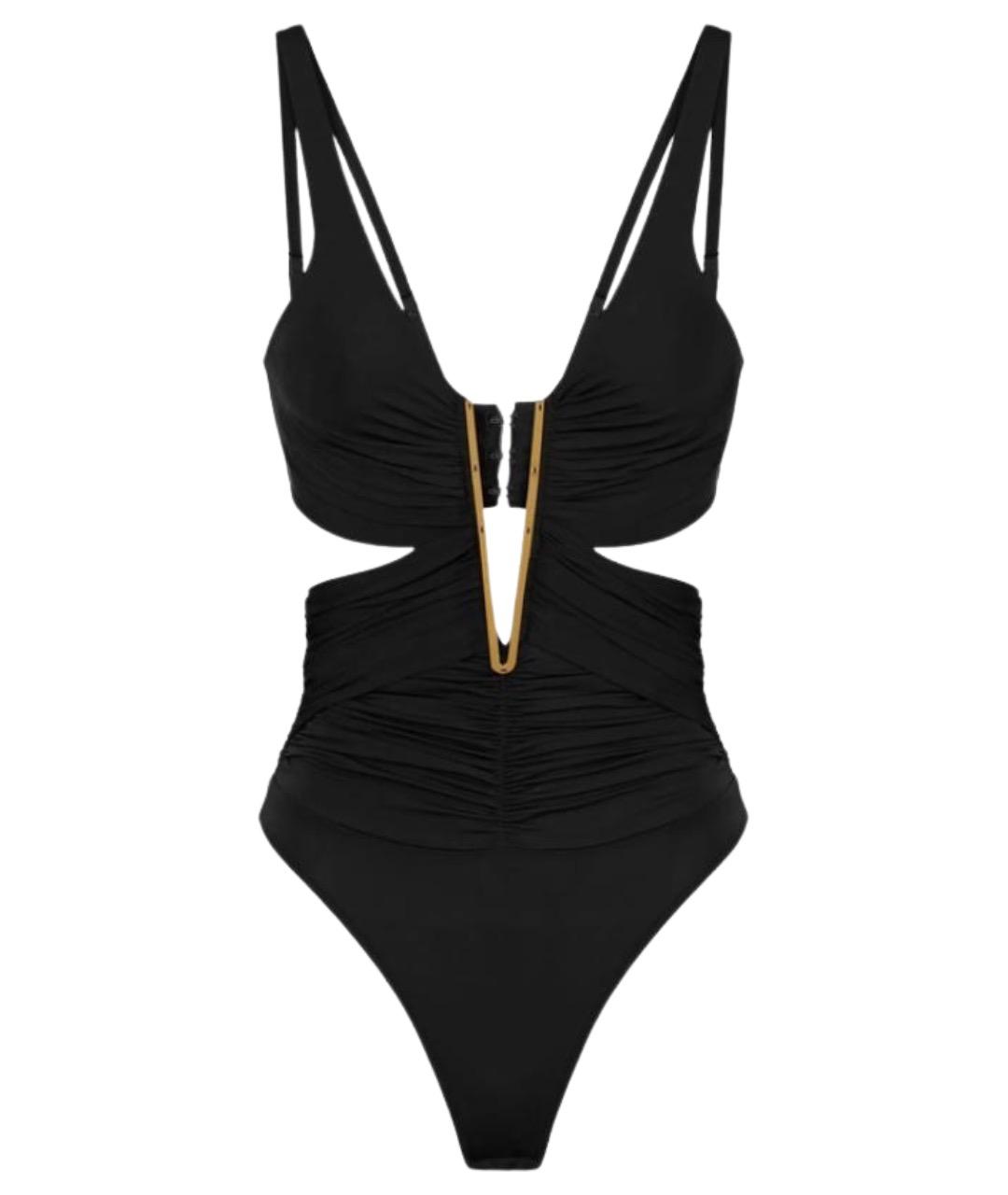 ELISABETTA FRANCHI Черное вискозное боди, фото 1