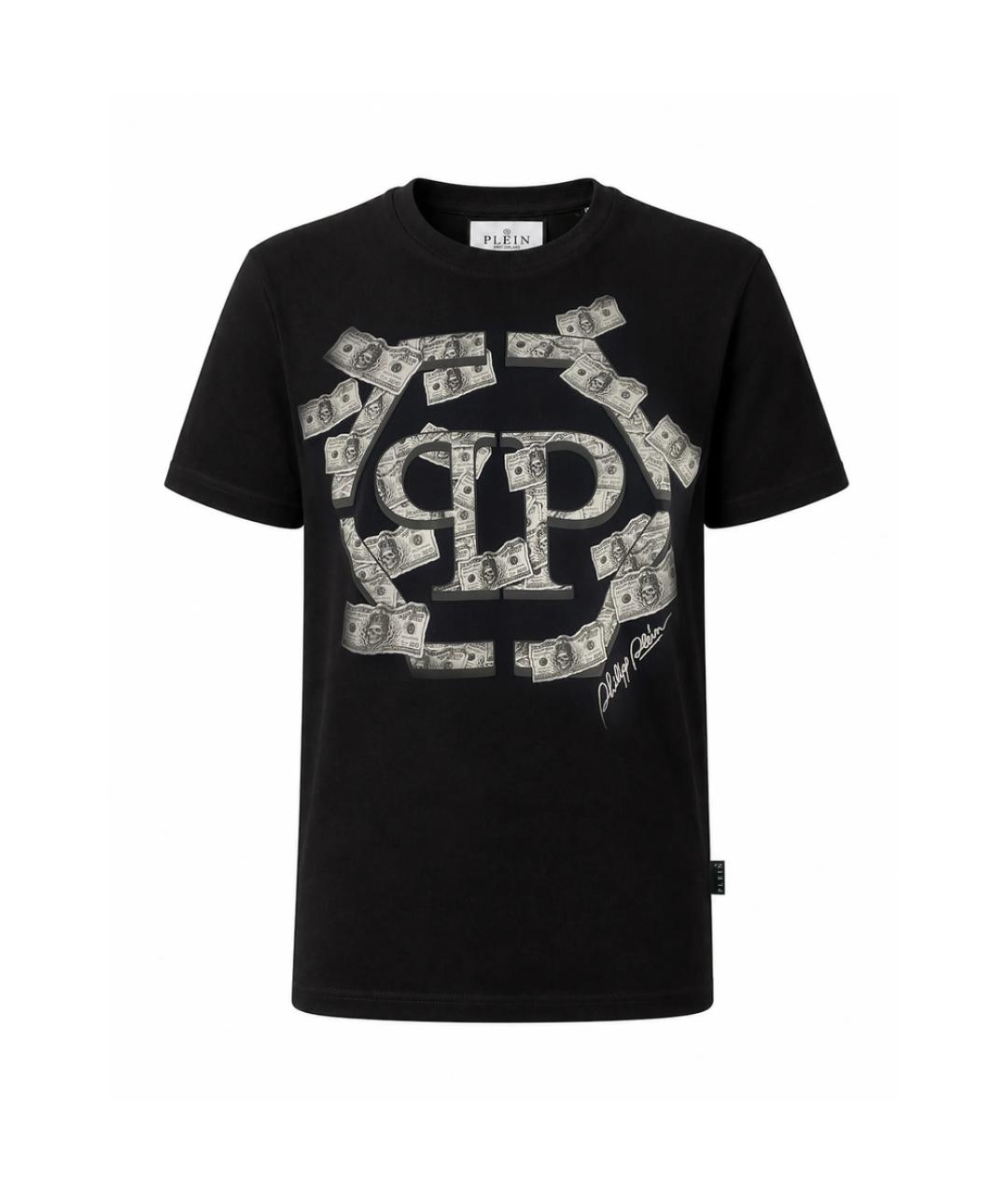 PHILIPP PLEIN Черная хлопковая футболка, фото 1